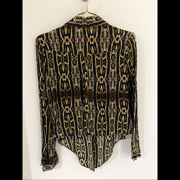 One Teaspoon Snakeskin Print Button-up Blouse - Picture 2 of 2